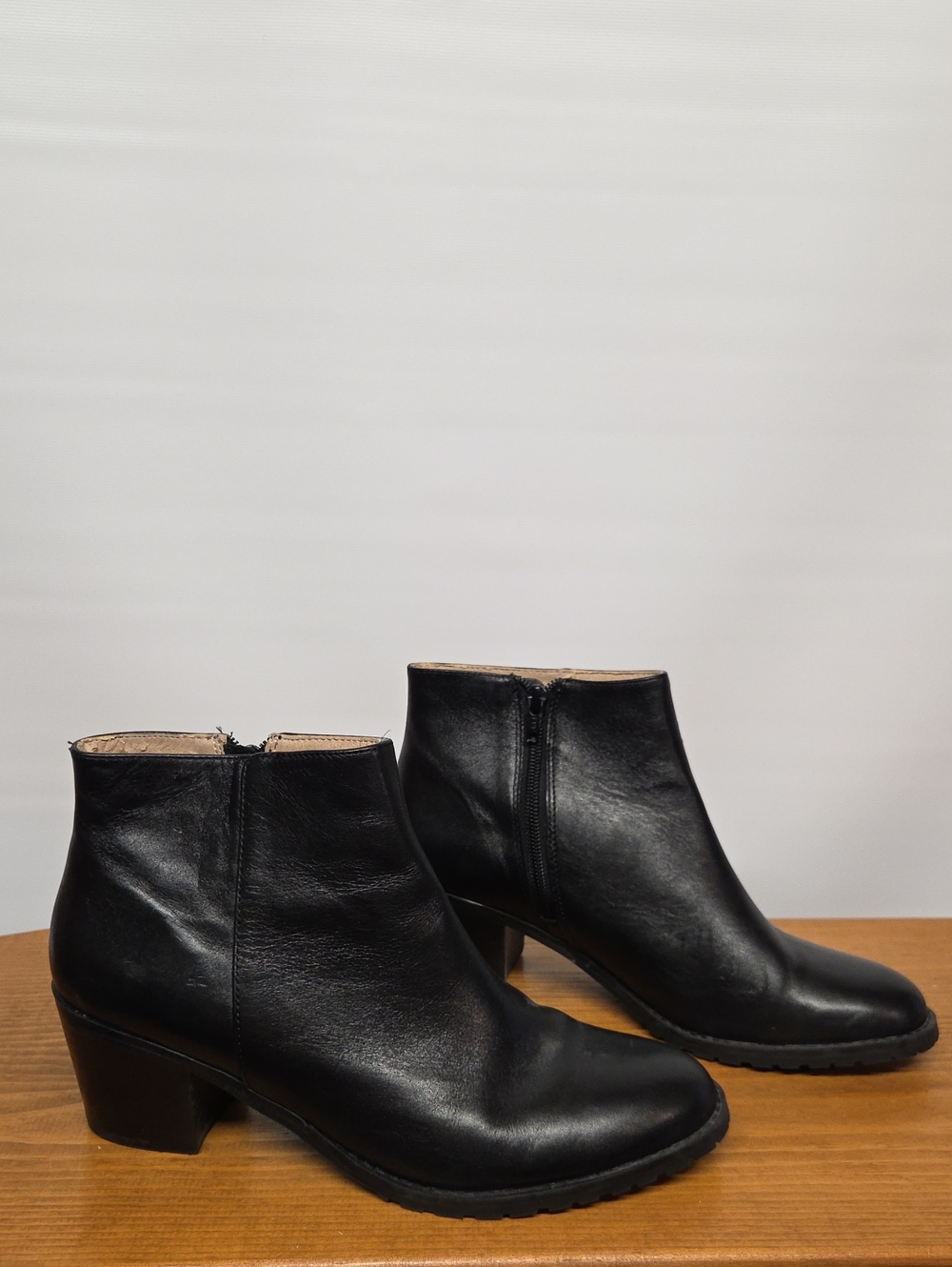 Lands End Leather Ankle Boots Size 9.5 Womens